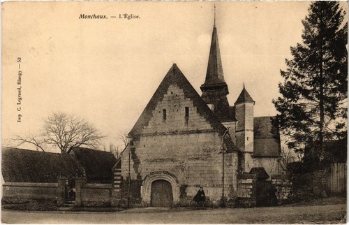 Cpa monchaux eglise - cpa,