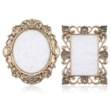 Lot de 2 palettes de mélange de résine pour manucure, avec cadre en métal vin...