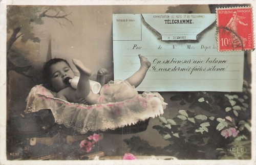 Telegramme bebe biberon - telegramme,