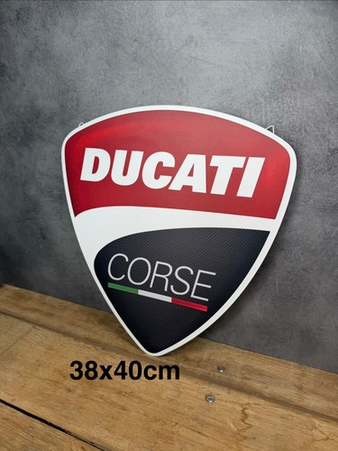 Plaque métal logo ducati - métal,