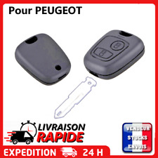 Coque clé plip pour Peugeot 206 106 306 406 2 boutons avec vis sans lame