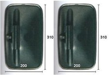 2 Rétroviseurs (31cm x 20cm) Universels Camping Cars, Utilitaires, Camions NEUF