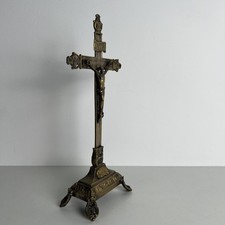 Crucifix croix d'autel bronze