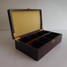 Coffret boite rangement collectionneur bois bijouterie laiton vintage déco N4666