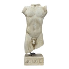Corps masculin nu torse statue grecque sculpture art érotique pierre moulée 1...