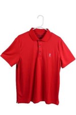 IZOD Homme M Rouge à Carreaux Golf Polo Manches Courtes - D'Occasion