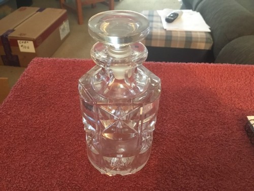 Clear decanter bottle with - bottle,