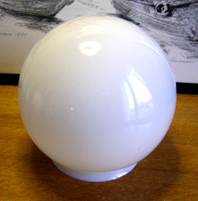 Globe boule en verre opalin blanc brillant, abat-jour vintage, pièce de lampe(1)