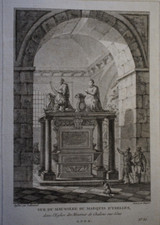 GRAVURE XVIII° TOMBEAU MAQUIS