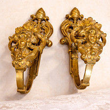 2 Grandes embrase bronze doré