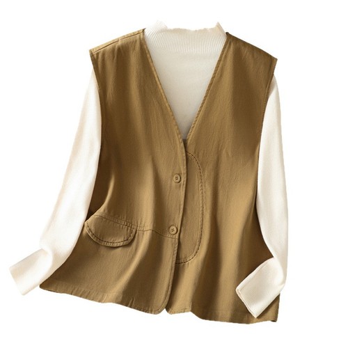 Veste sans manches col en - manches, v