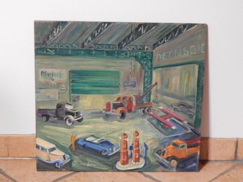 Ancien double tableau huile - ancien,