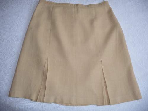 Jupe courte trapeze lin - jupe, en