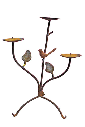 Bougeoir fer forge avec un - fer,