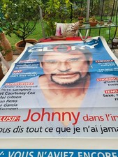 TRES GRANDE AFFICHE JOHNNY HALLYDAY 174X118 JOHNNY EXCLUSIF