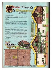 1964 DOCUMENT (ref Irf  23)  DECOUPAGE  MAISON OBERAMMERGAU BAVIERE  1page