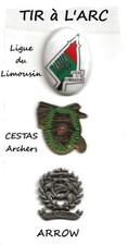 3 Pin's TIR A L'ARC - ARCHERS - ARCHERIE - FLECHES - ARROW -