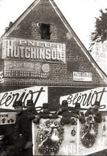 Repro photo ancienne Voiture Grand Prix Dieppe 1908 pneu Hutchinson Blériot pub