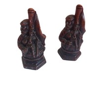 Lot de 2 statuettes artisanales – Pêcheur traditionnel