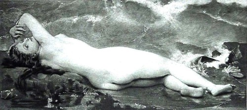 Jeune fille nue - sur, plage