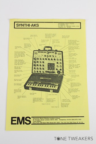 Ems synthi aks spec - sheet, data