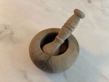 Mortier et Pilon en bois d'olivier