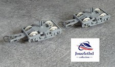 JOUEF HO 1/87  2 bogies type Y 24 clipsables GRISES, roues acier, voiture UIC