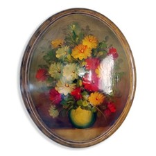 Médaillon Huile Pot Fleurs