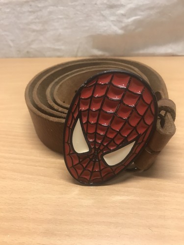 Ceinture cuir boucle - cuir, spiderman