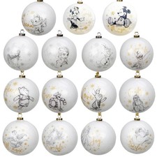 Boules De Noël En Paillettes Disney 80Mm - Choisissez Le Design