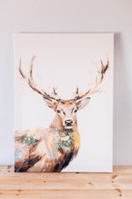Cadre Impression sur Toile Ikea Cerf Floral