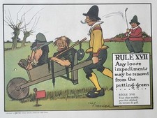 Imprimé Perrier Série Golf Charles Crombie Rule XVII Tout Objet Mobile 40x30 cm