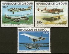 DJIBOUTI:  PA.n°130/132 **, "aviation à moteur"  (cote 20€)