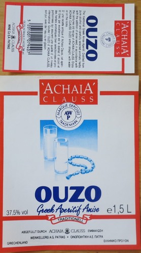 Etiquettes vin grece - grece, ouzo