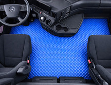 Tapis de sol en cuir éco bleu