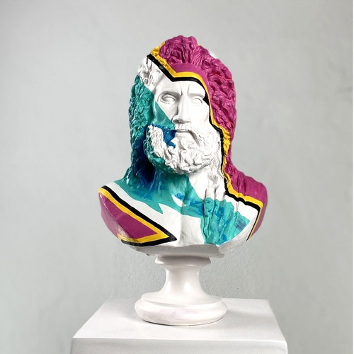 Sculpture zeus pop art - pop, faite