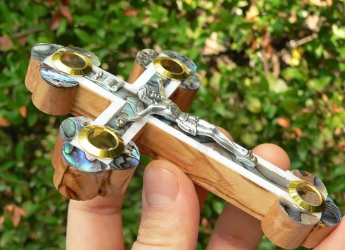 Croix bois olivier - bois, en