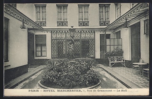 Cpa paris hotel manchester 1 - paris,, manchester,