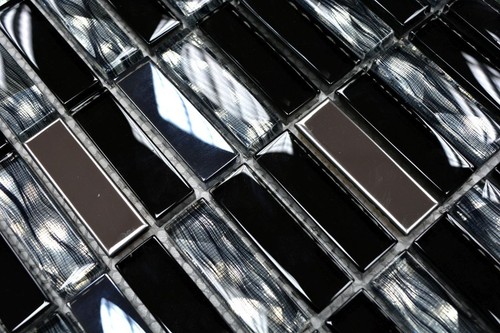 Mosaïque carreau inox - , verre