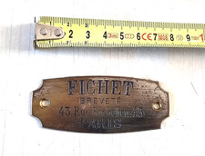 PLAQUE EN LAITON COFFRE FORT