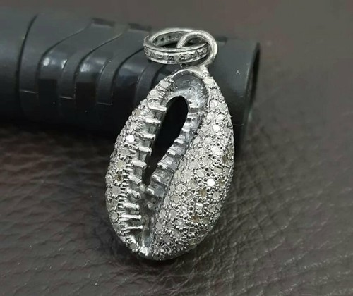 Diamant pavé cauris pendentif - diamant,