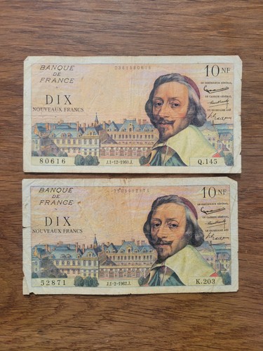 France lot billets anciens - lot,