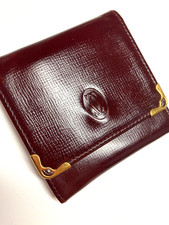 PORTE MONNAIE PORTE MONNAIE CARTIER VINTAGE MUST CC CUIR EMBOSSÉ FRANCE ROUGE...