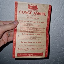 SNCF 1956  BILLET POPULAIRE de congé annuel   ( demande )    sncf nord plm