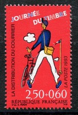 STAMP / TIMBRE FRANCE NEUF N° 2792 **   JOURNEE DU TIMBRE 1993 / FACTEUR / VELO