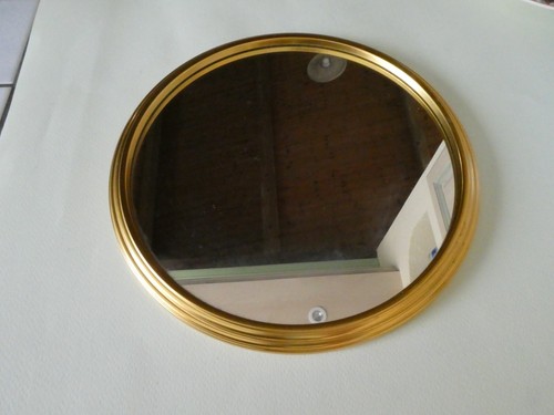 Plateau rond miroir métal - plateau,