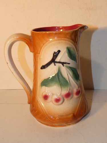 Pichet barbotine decor aux - barbotine,