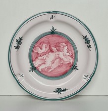 Cendrier coupelle vide poche en faïence signée JLC décor de Sceaux chérubin