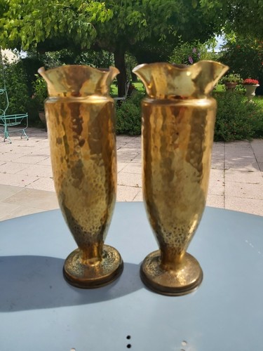 Paire vases obus - paire, laiton