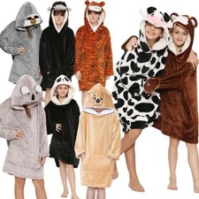 Enfants Filles Garçons Très Grand Capuche Animal Blottir Couverture Kangourou